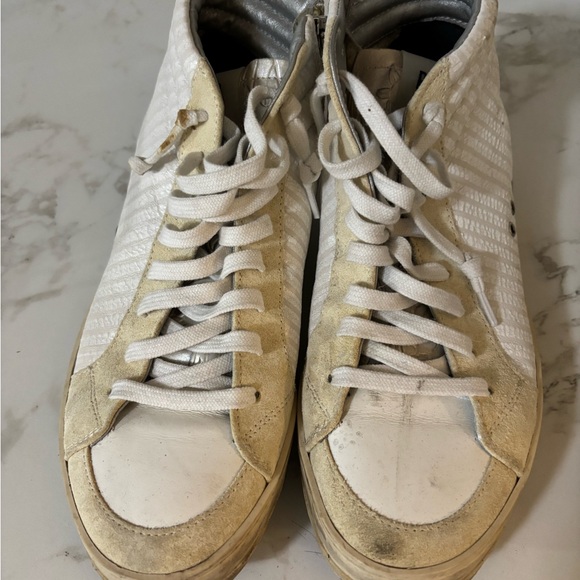 P448 Shoes - P448 White High-Top Athletic Sneakers